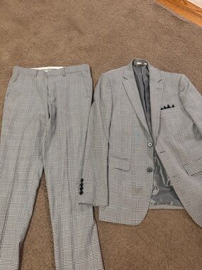 Philosophy Gray Glen Plaid Suit - Two-Piece Set